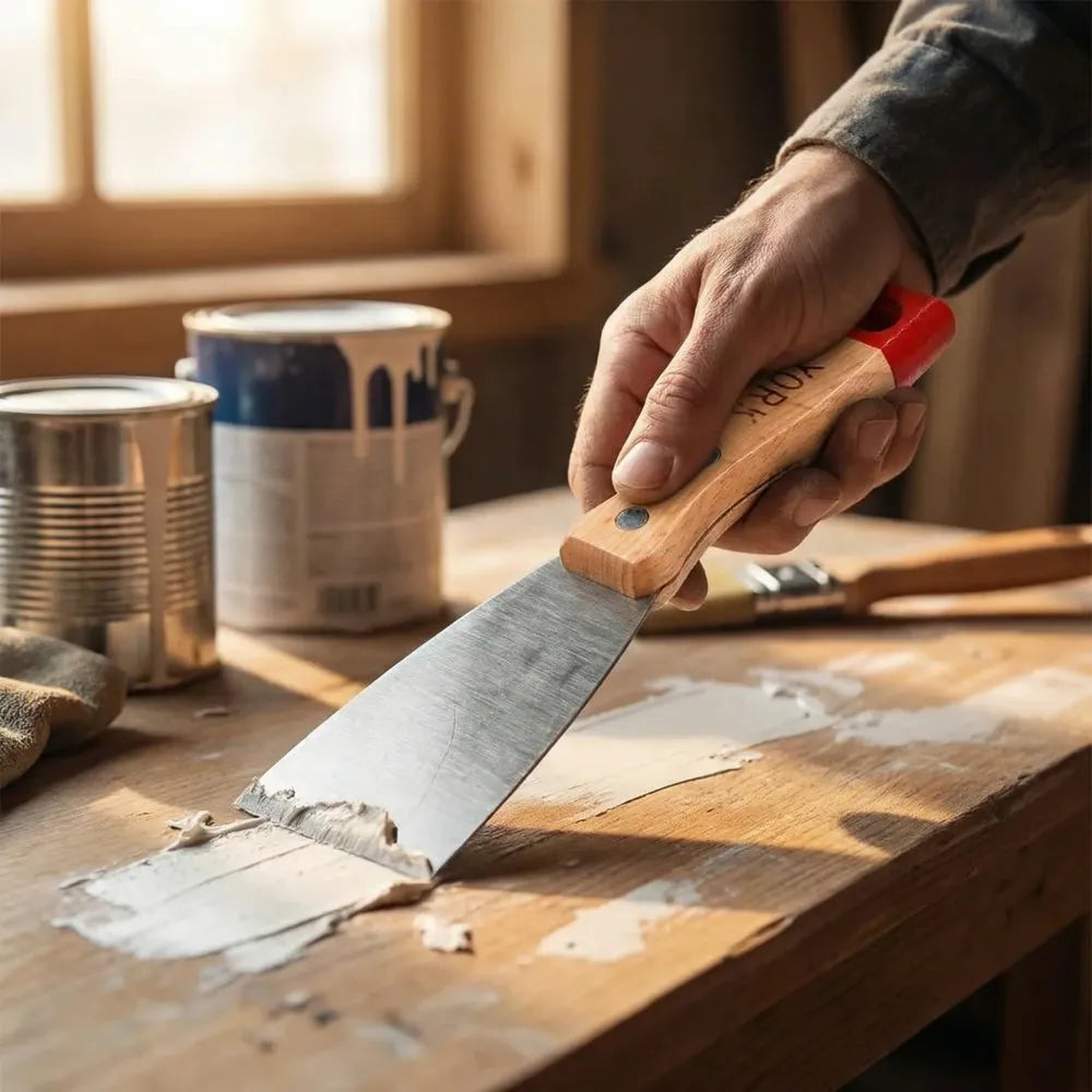 Soft rubber handle putty knife set - hardware