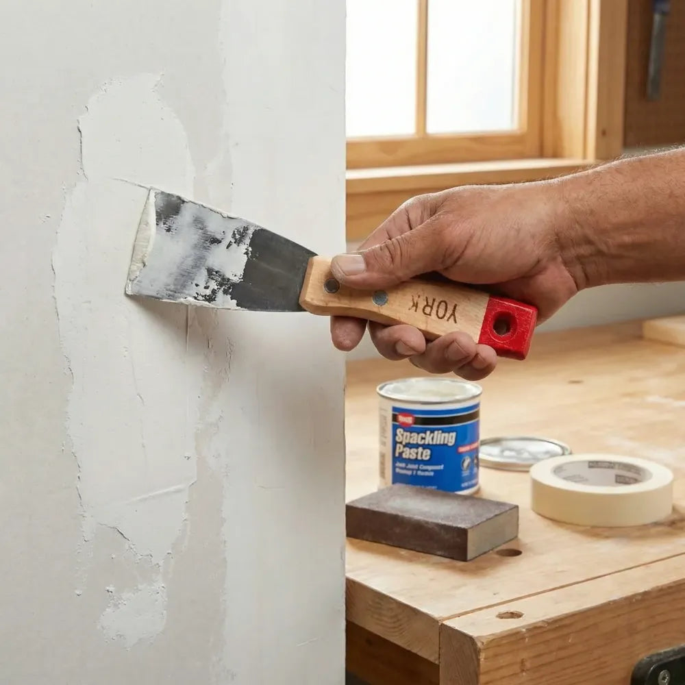 Soft rubber handle putty knife set - hardware