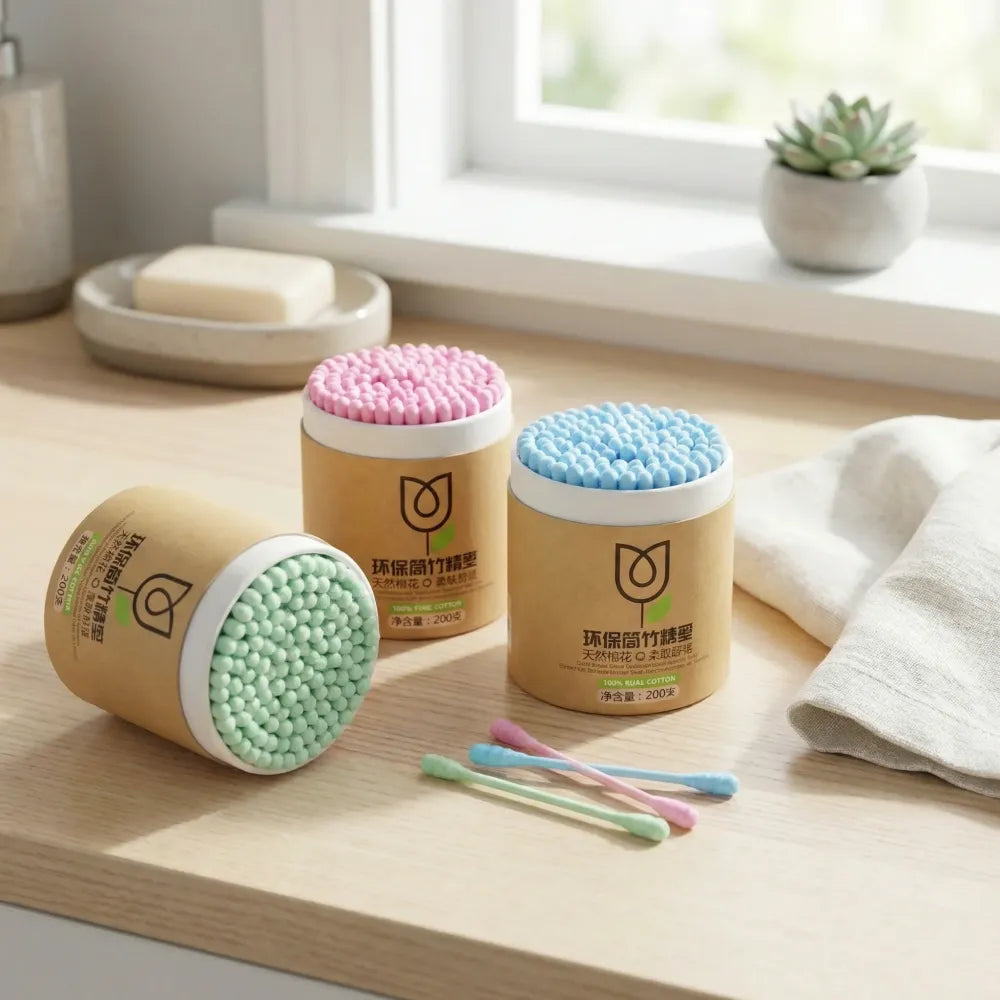 Soft wood cotton swabs - home essentials