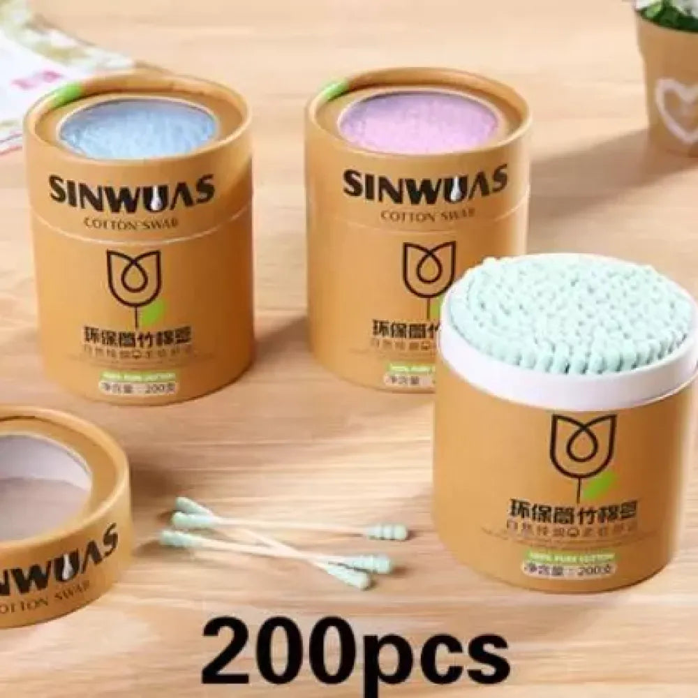 Soft wood cotton swabs - home essentials