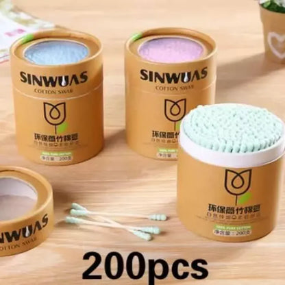 Soft wood cotton swabs - home essentials