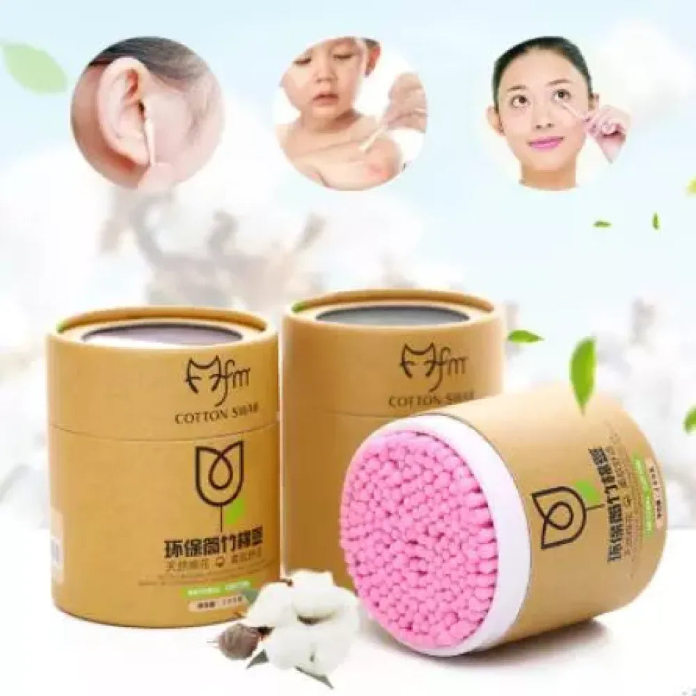 Soft wood cotton swabs