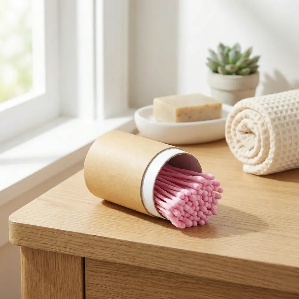 Soft wood cotton swabs - home essentials