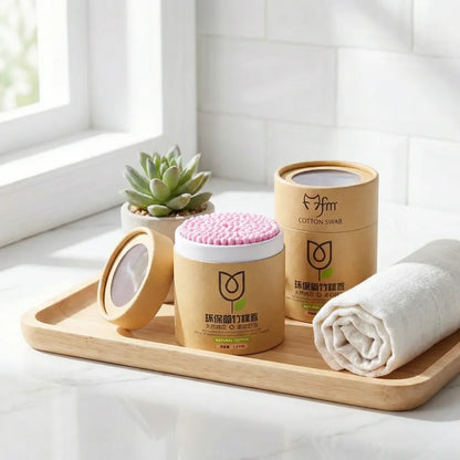 Soft wood cotton swabs - home essentials