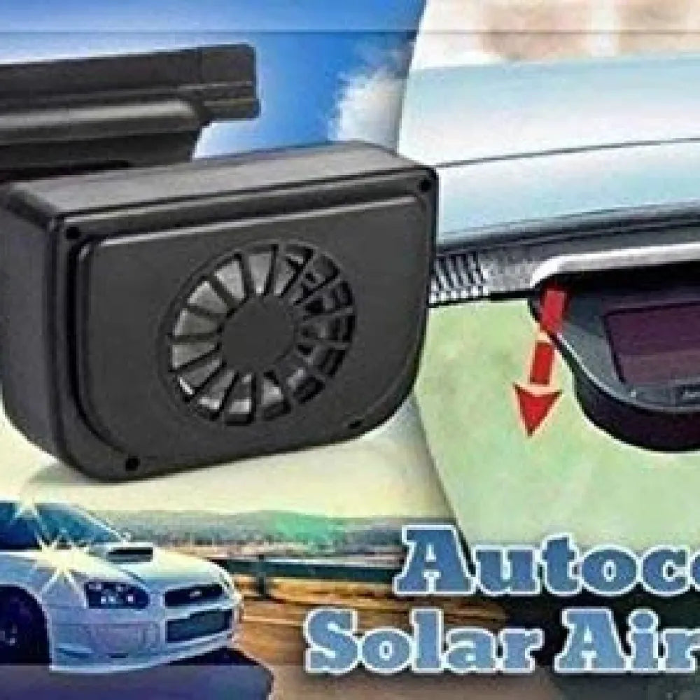 Solar car auto air vent fan