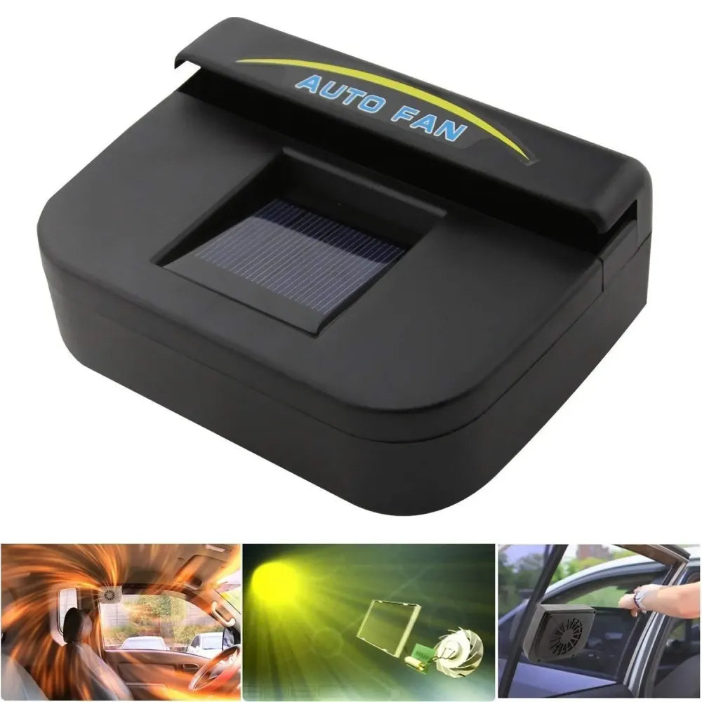 Solar car auto air vent fan