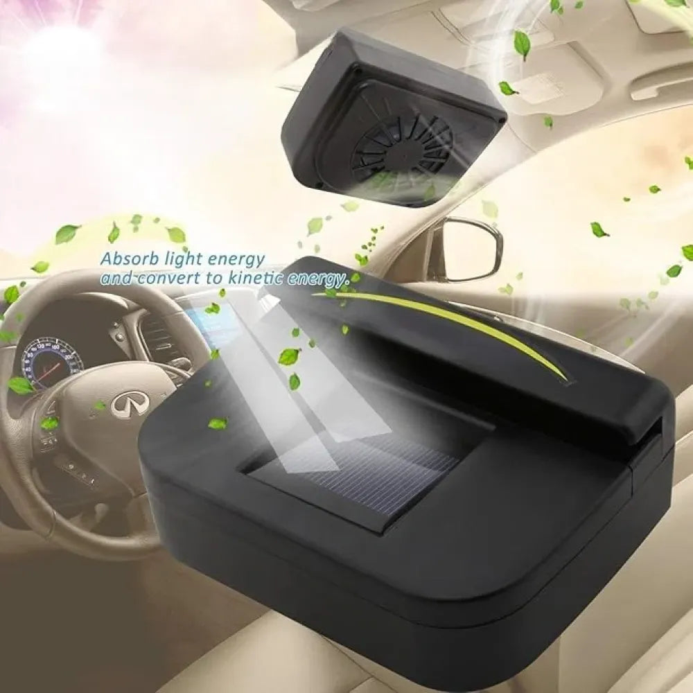 Solar car auto air vent fan