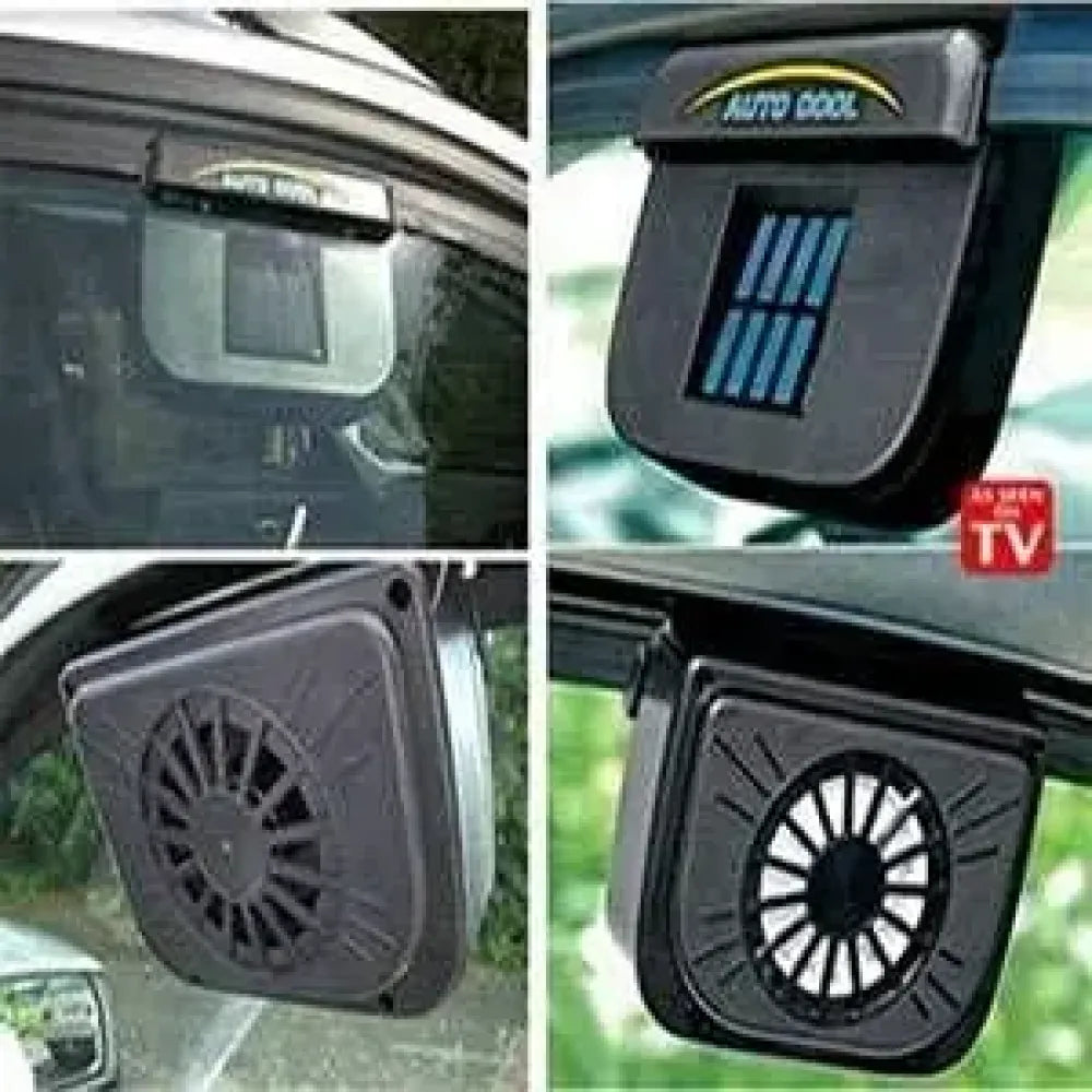 Solar car auto air vent fan