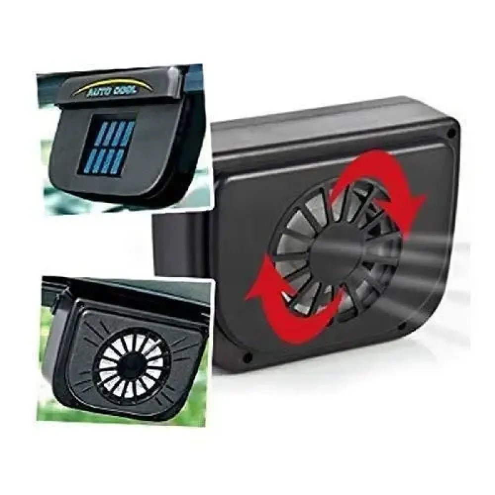 Solar car auto air vent fan