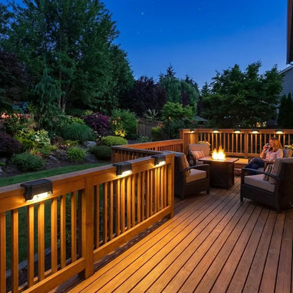 Solar deck lights (pack of 4)
