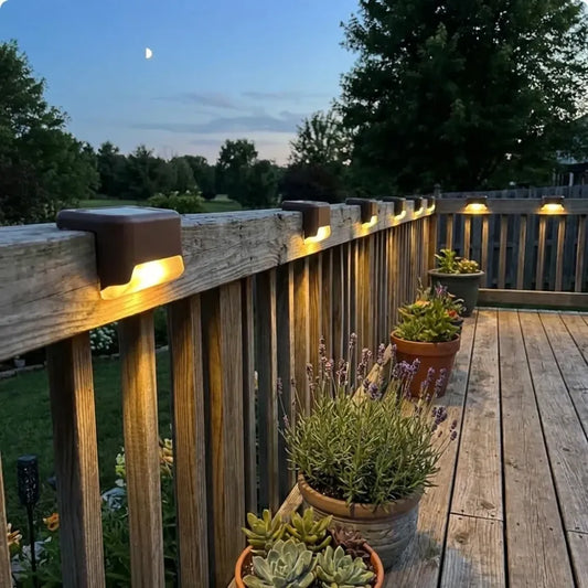 Solar deck lights (pack of 4)