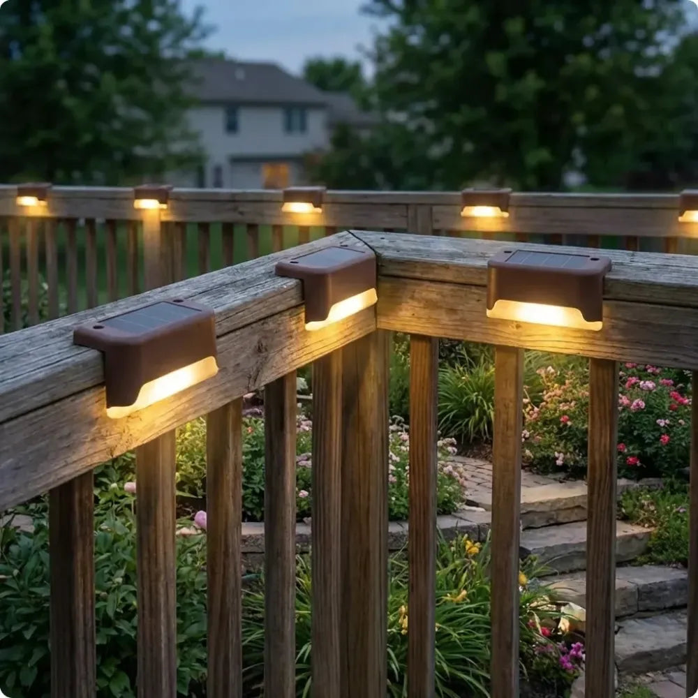 Solar deck lights (pack of 4)