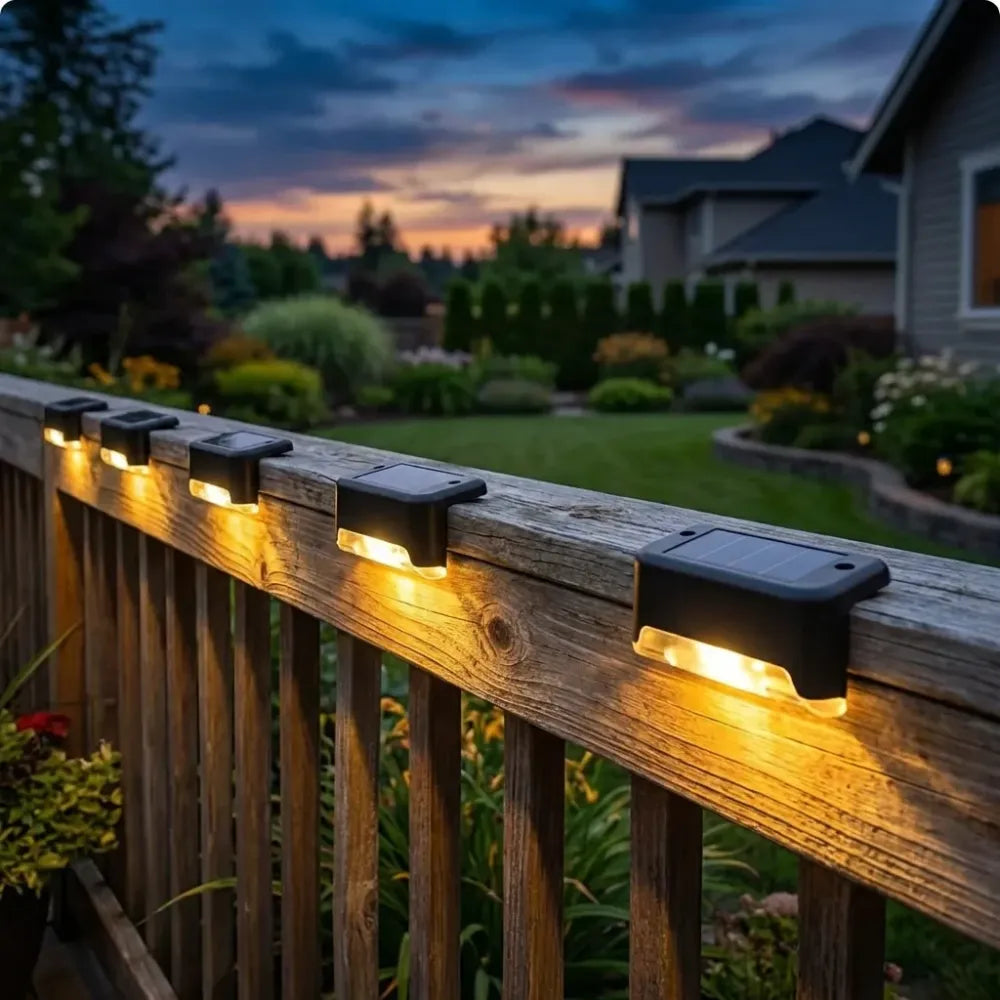 Solar deck lights (pack of 4)
