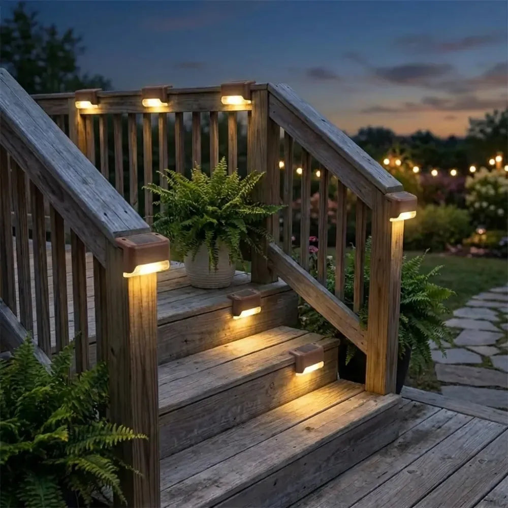 Solar deck lights (pack of 4)