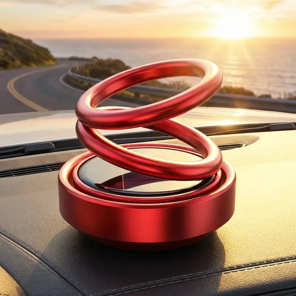 Solar energy rotating ring with long lasting french organic fragrance