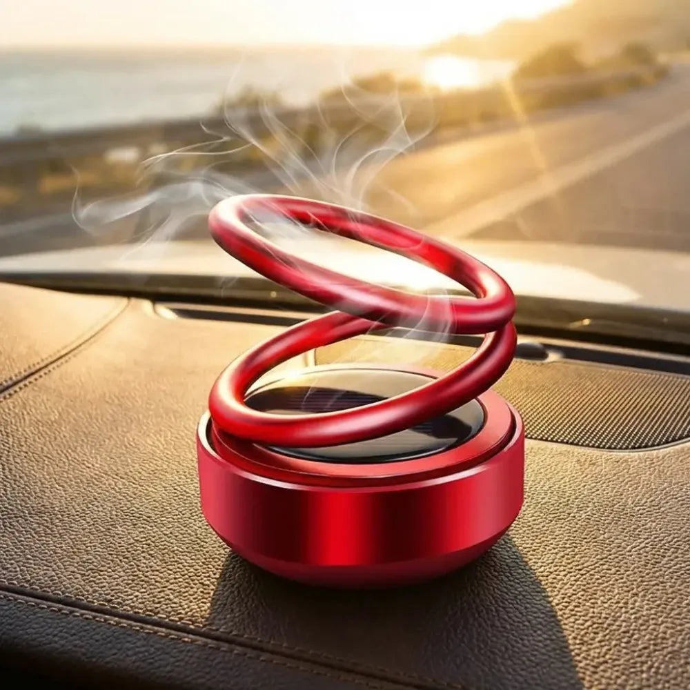Solar energy rotating ring with long lasting french organic fragrance