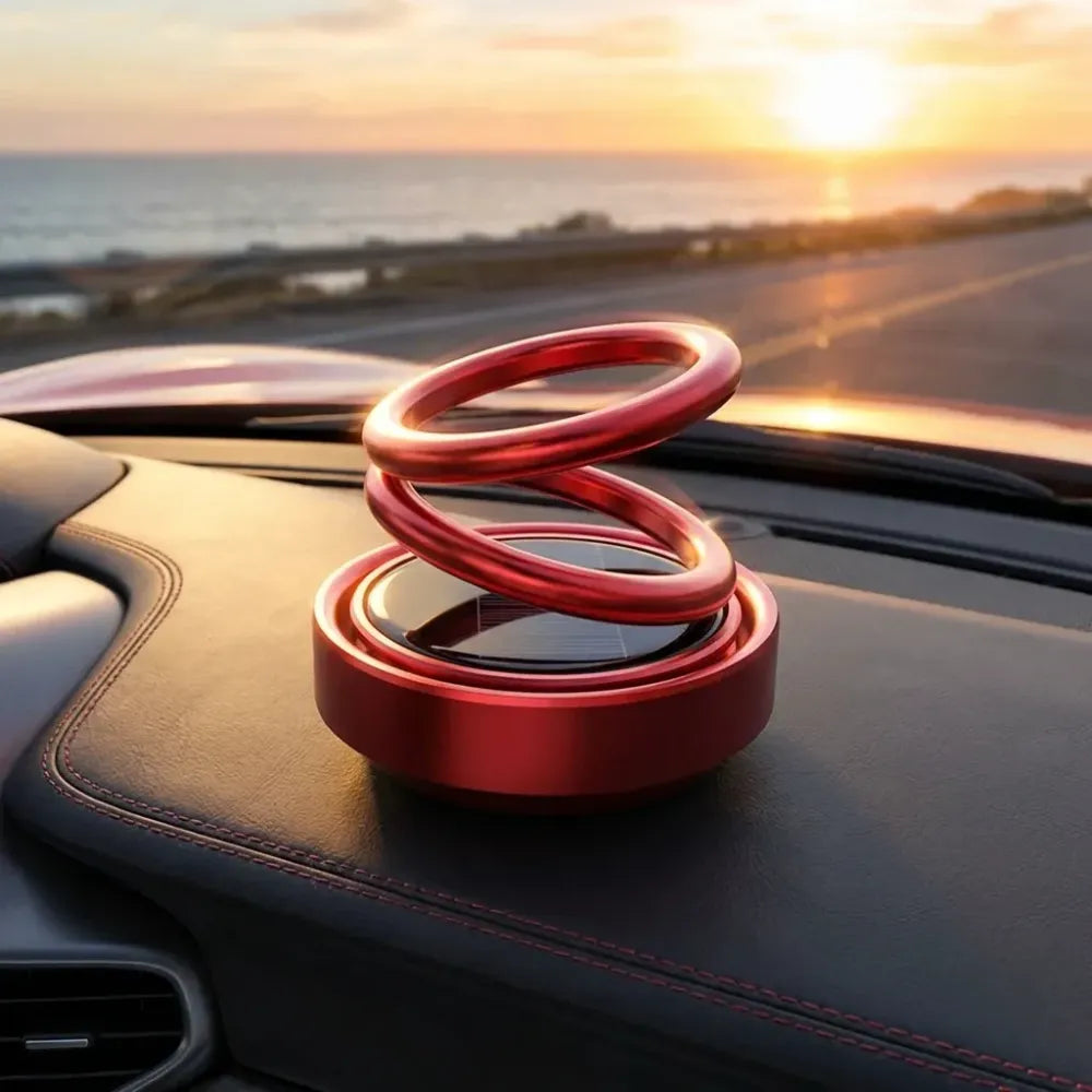Solar energy rotating ring with long lasting french organic fragrance