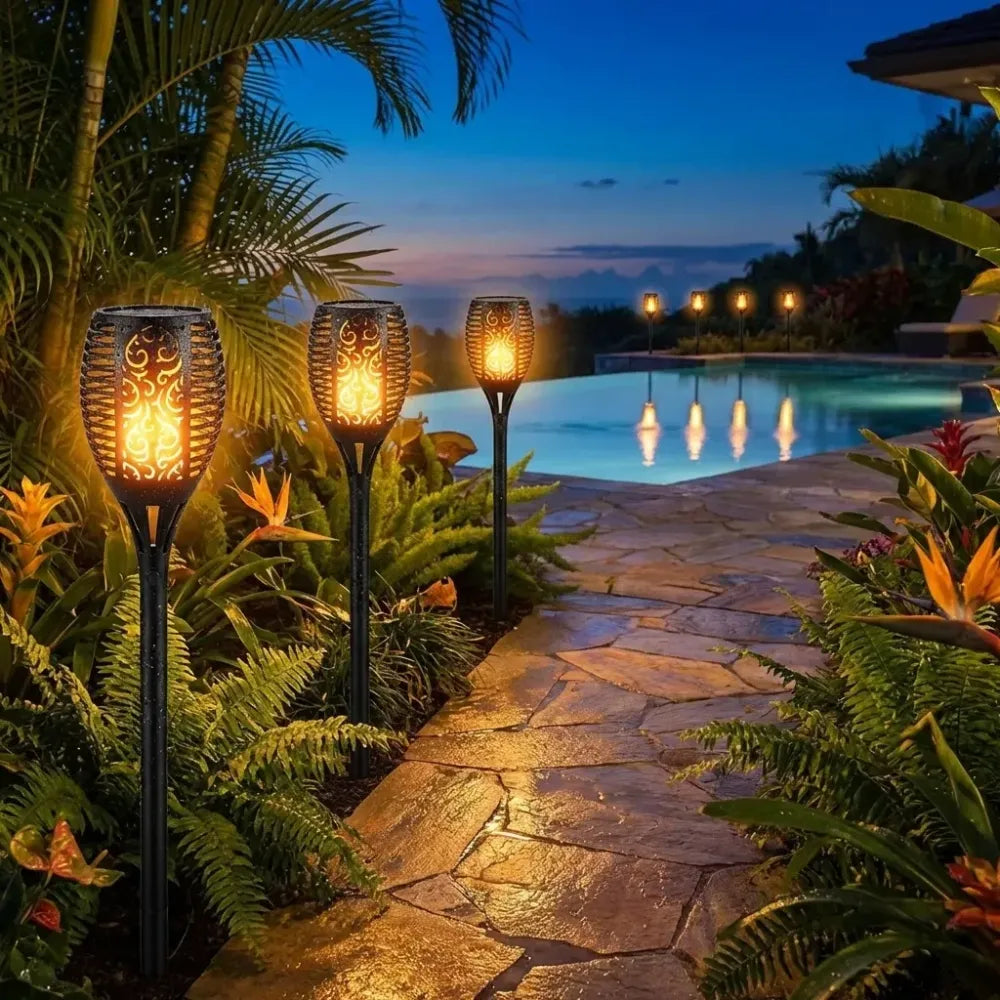 Solar flame torch – 96 led