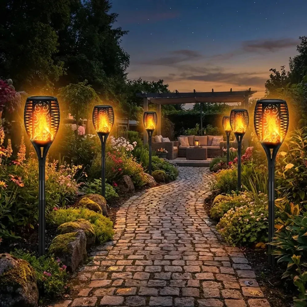 Solar flame torch – 96 led