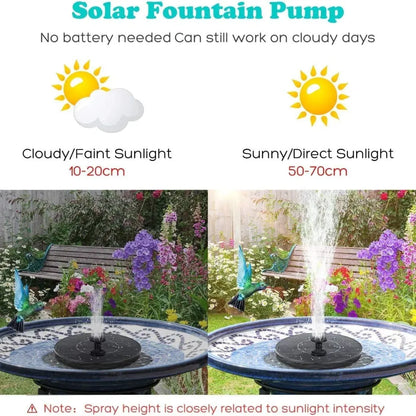 Solar floating fountain pump - gardening