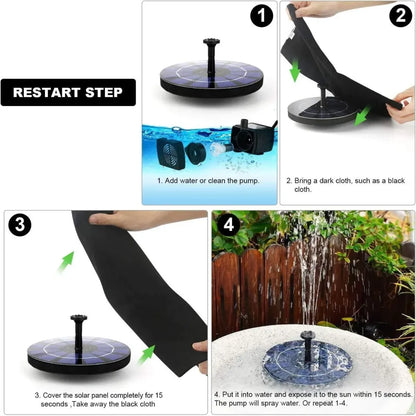 Solar floating fountain pump - gardening