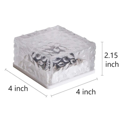 Solar ice cube garden lights