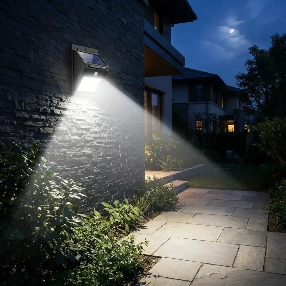 Solar motion sensor security light