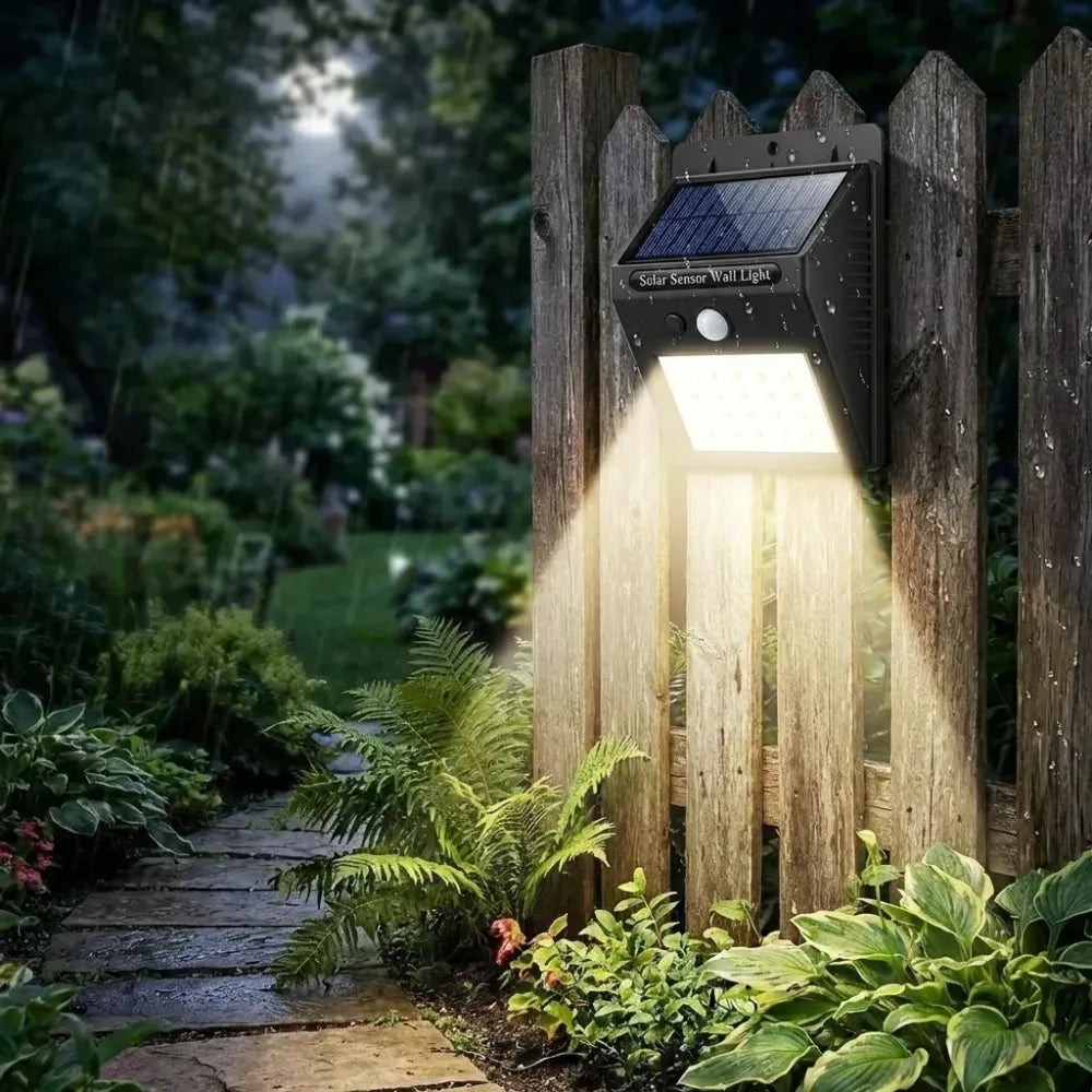 Solar motion sensor security light