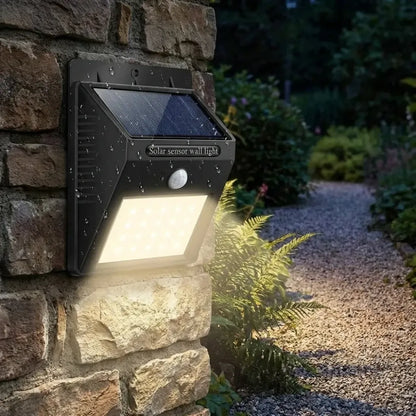 Solar motion sensor security light