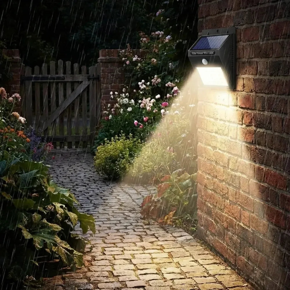 Solar motion sensor security light