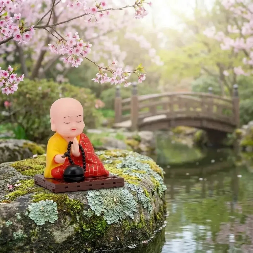 Solar moving buddha statue - toys