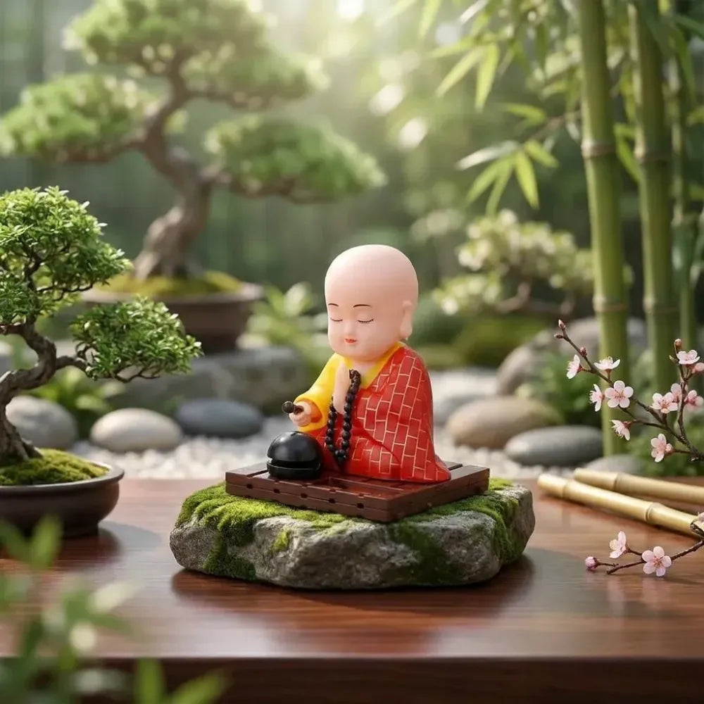 Solar moving buddha statue - toys