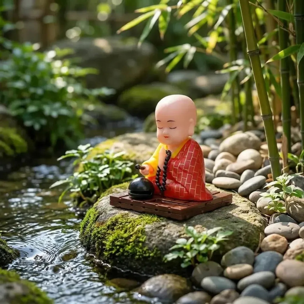 Solar moving buddha statue - toys