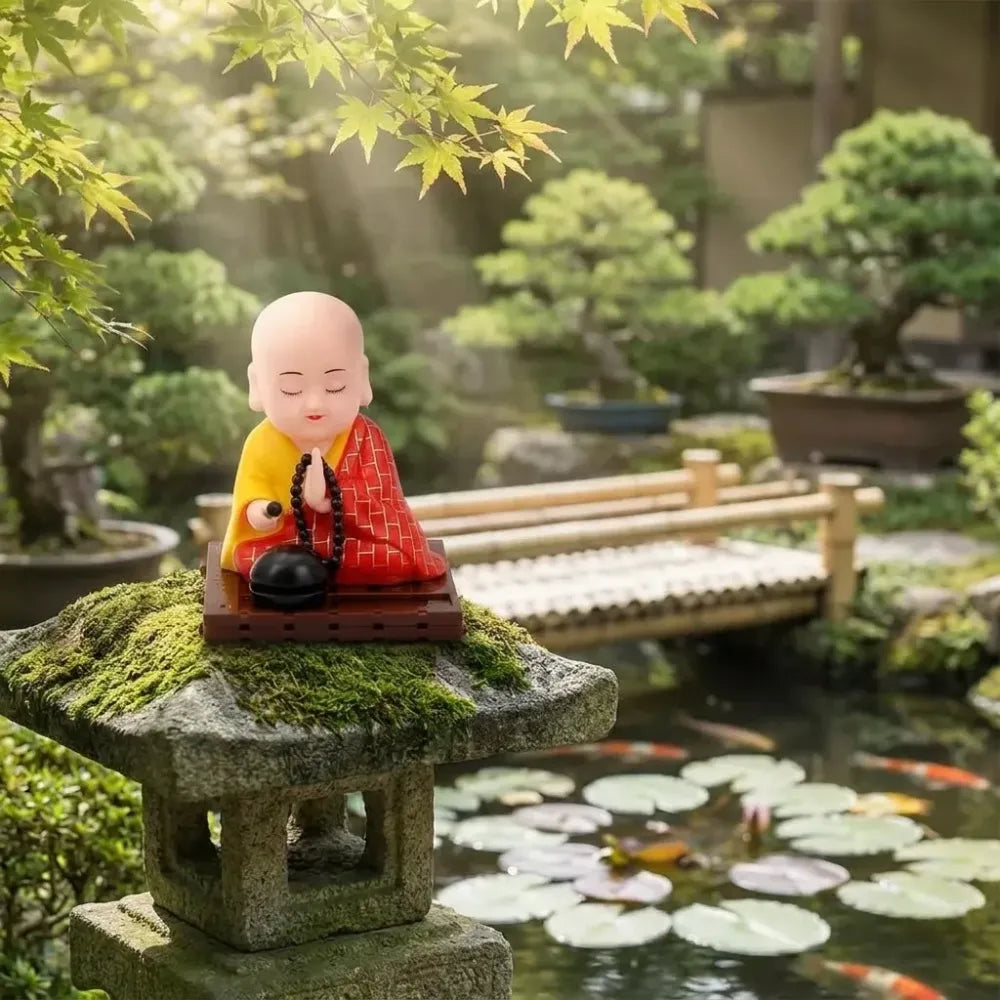 Solar moving buddha statue - toys