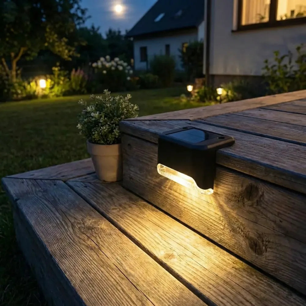 Solar outdoor deck lights – pack of 4