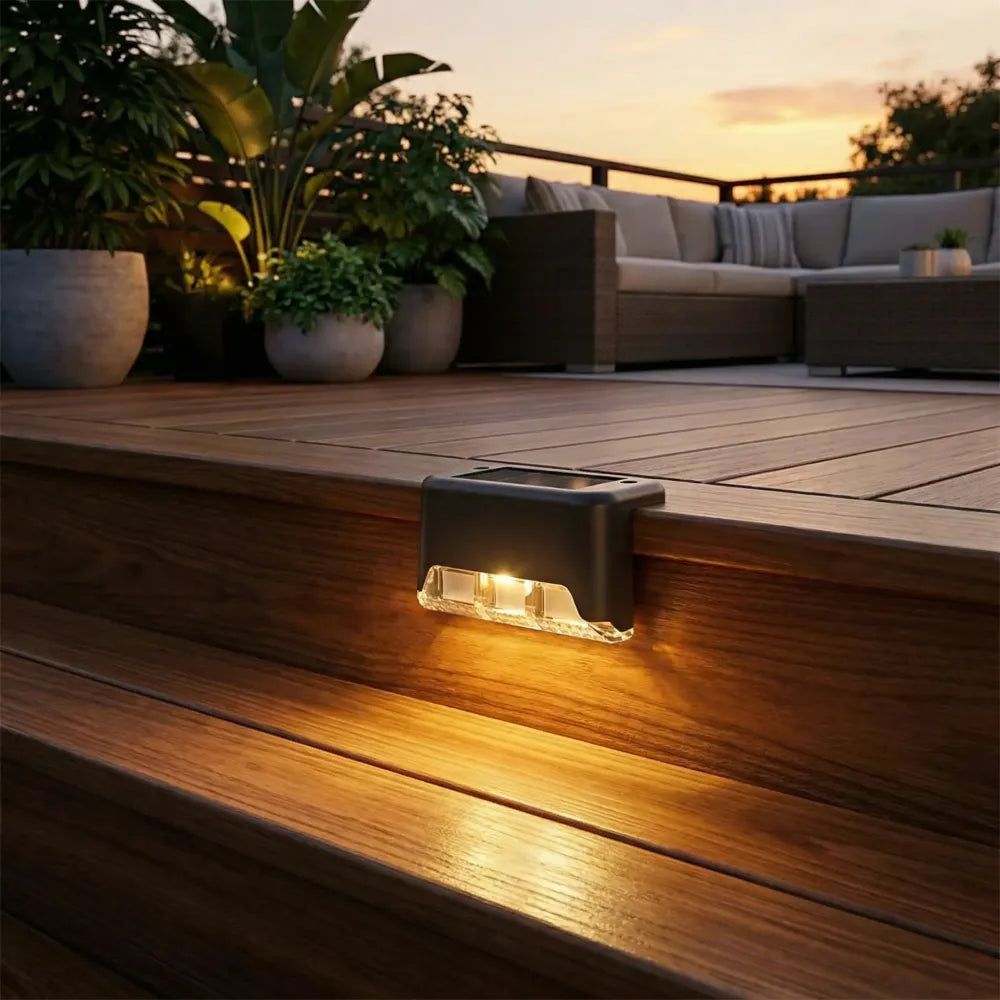 Solar outdoor deck lights – pack of 4