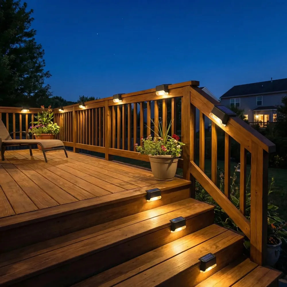 Solar outdoor deck lights – pack of 4
