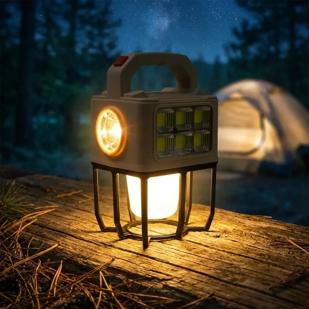 Solar portable camping lantern 3 light modes - home improvement