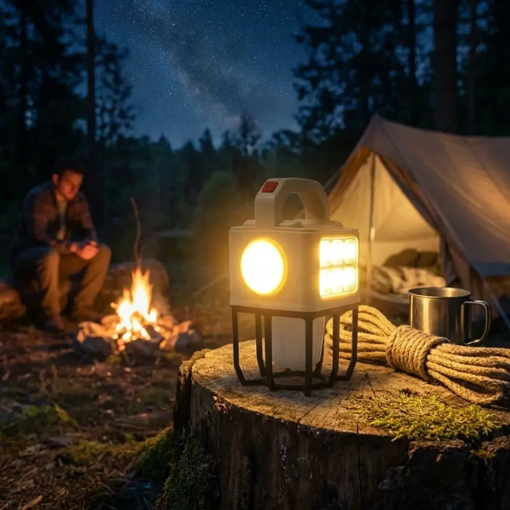Solar portable camping lantern 3 light modes - home improvement
