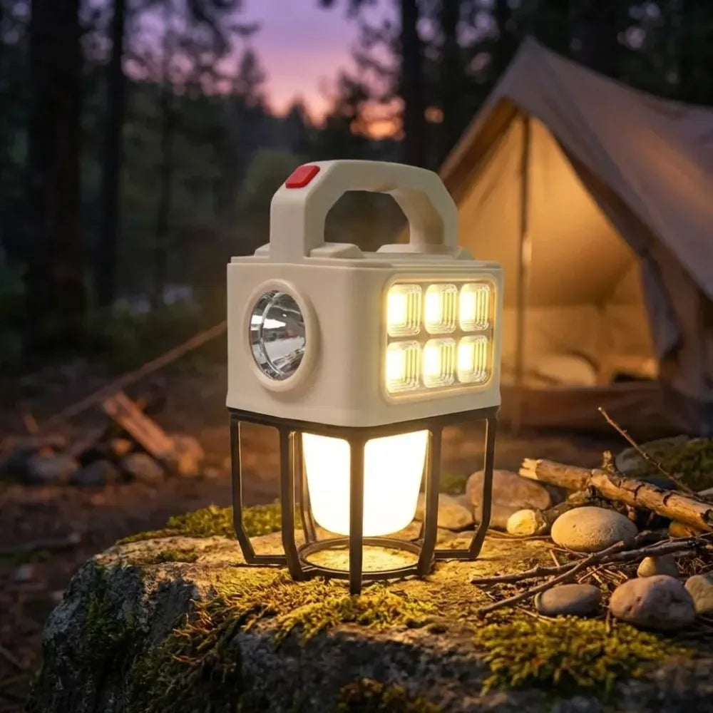 Solar portable camping lantern 3 light modes - home improvement