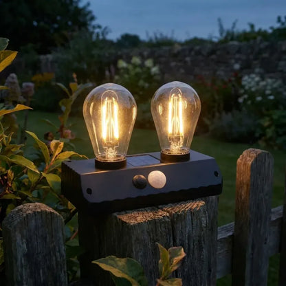 Solar-powered double led lamp - electronics