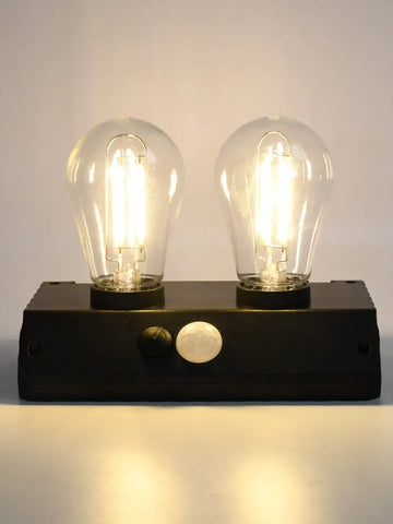 Solar-Powered Double LED Lamp