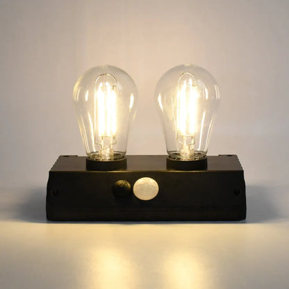 Solar-powered double led lamp - electronics