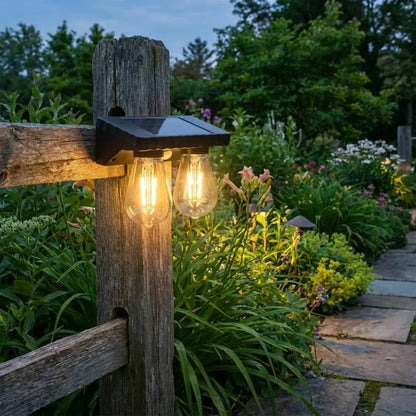 Solar-powered double led lamp - electronics