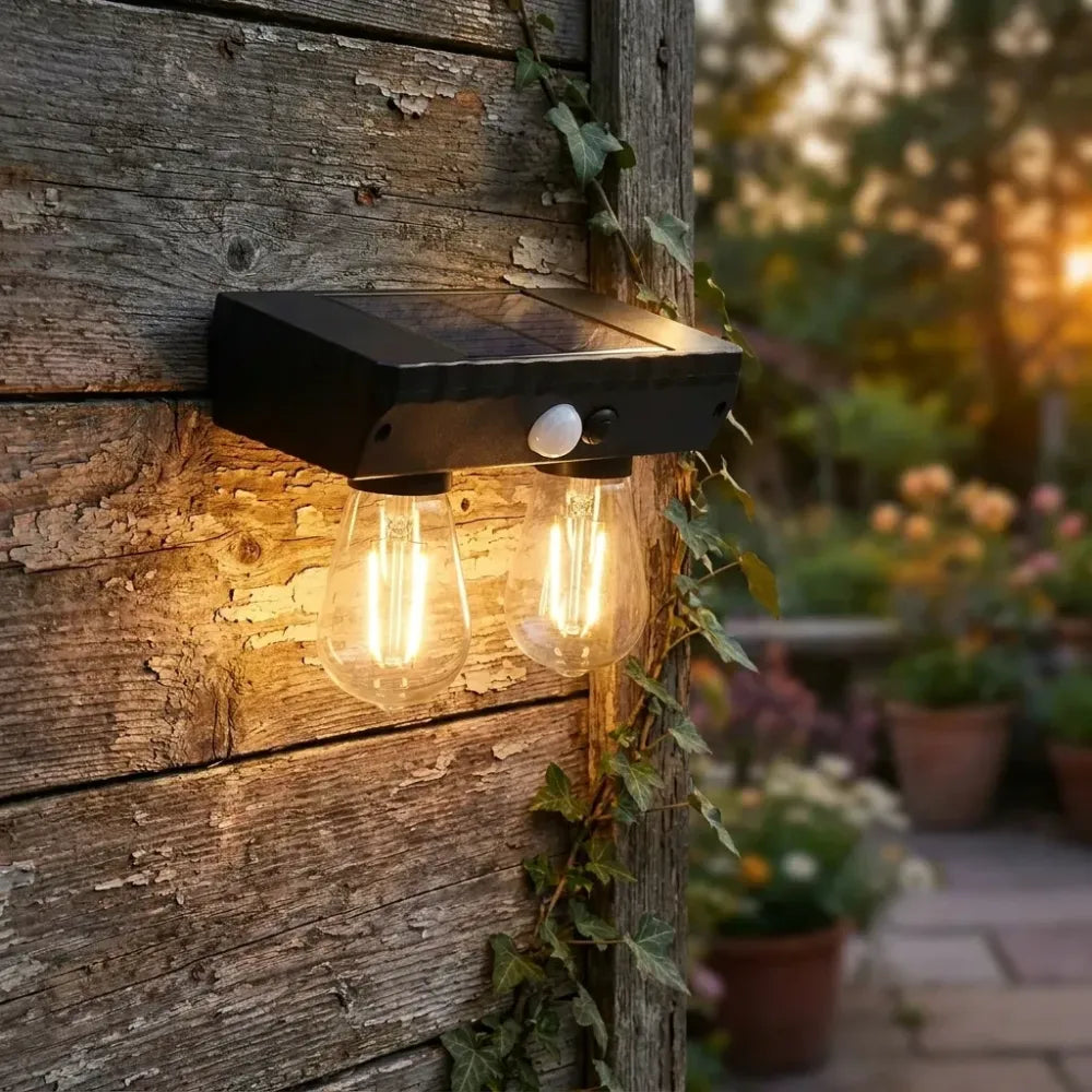 Solar-powered double led lamp - electronics