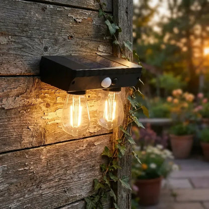 Solar-powered double led lamp - electronics