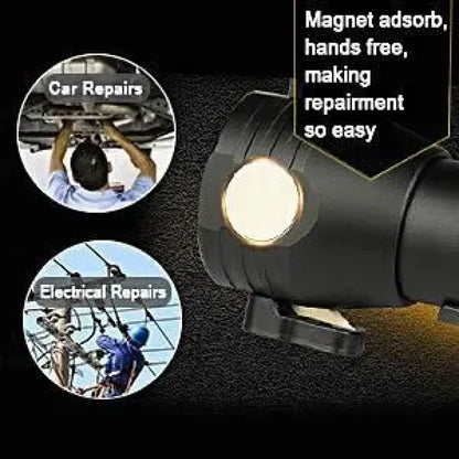 Solar-powered emergency flashlight