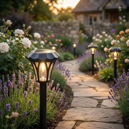 Solar-powered led garden light