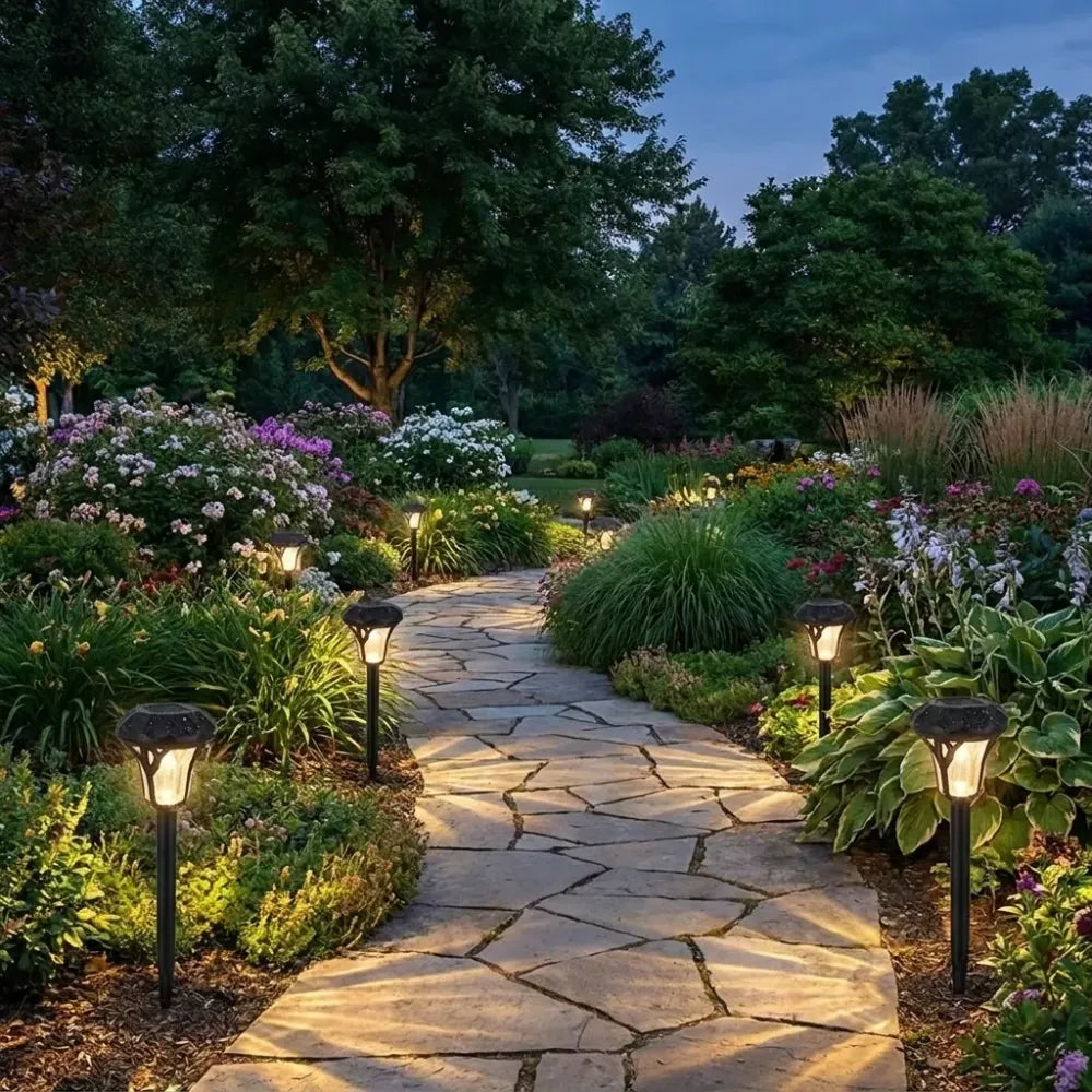 Solar-powered led garden light