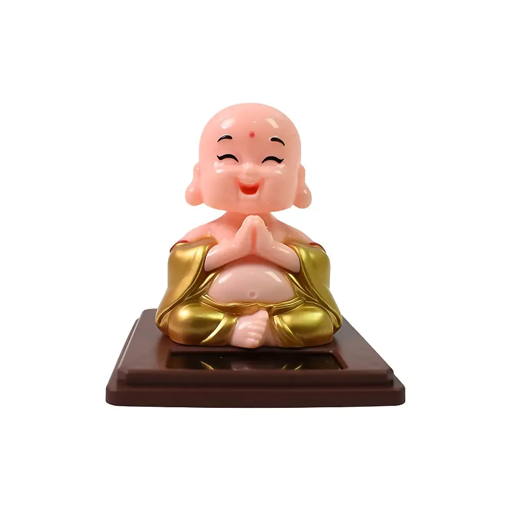 Solar-powered nodding buddha ornament - automotive